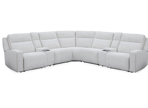 Lancaster features a zero-gravity power recline, adjustable power headrest, stylish track arms, and deep seats offering plush support. Its built-in USB and USB-C chargers make it easy to charge devices. The tilting console includes hidden cupholders, a wi