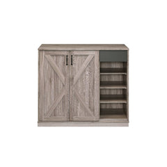 Rectangular Cabinet â€¢ Storage: LF 2 Barn Doors (Inside 5 Compartments, 4 Wooden Shelves, Adj), RF 1 Drw, 4 Open Compartment (4 Wooden Shelves, Adj) â€¢ Wooden Case Frame â€¢ Wooden Cabinet-Base (Plain Apron)<br/><br/><b>Product Features</b><ul><li>Recta