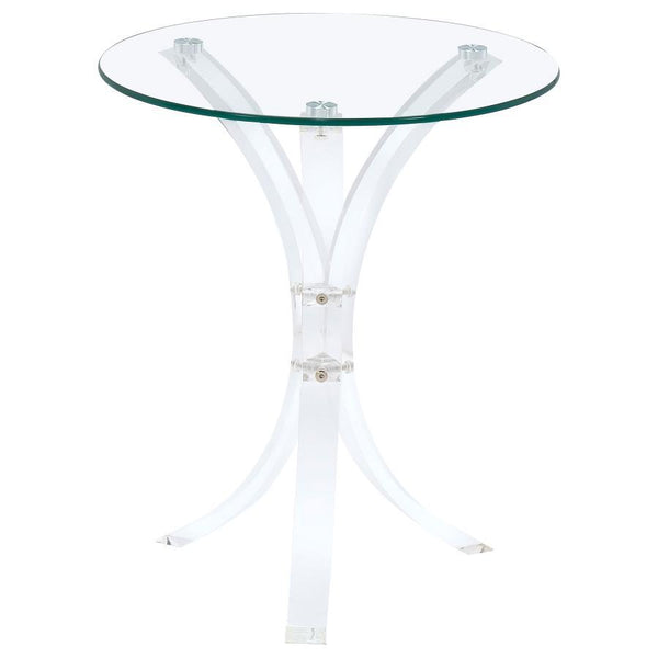  offering a sleek and practical surface for your living space. The clear acrylic