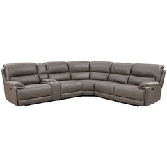 Kantu motion sectional sofa in brown synthetic leather offers the perfect blend of luxury and comfort. Its contemporary design features plush cushions and multiple reclining options, making it an ideal choice for relaxation and entertainment. The rich bro