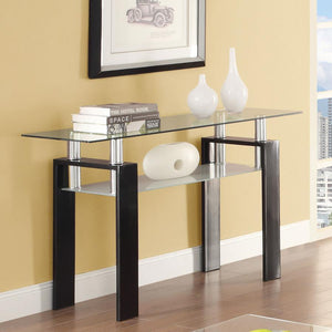  the console table boasts a modern and sleek design that fits seamlessly into contempo