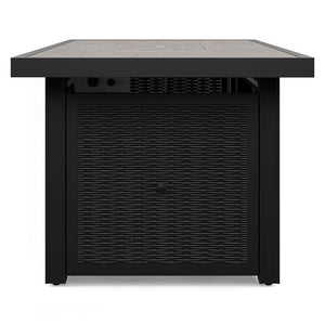 Beachcroft - Black / Light Gray - Rectangular Fire Pit Table