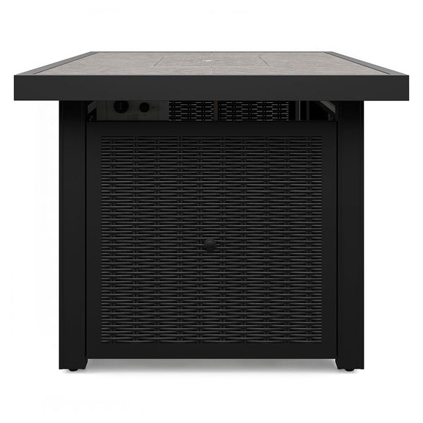 Beachcroft - Black / Light Gray - Rectangular Fire Pit Table
