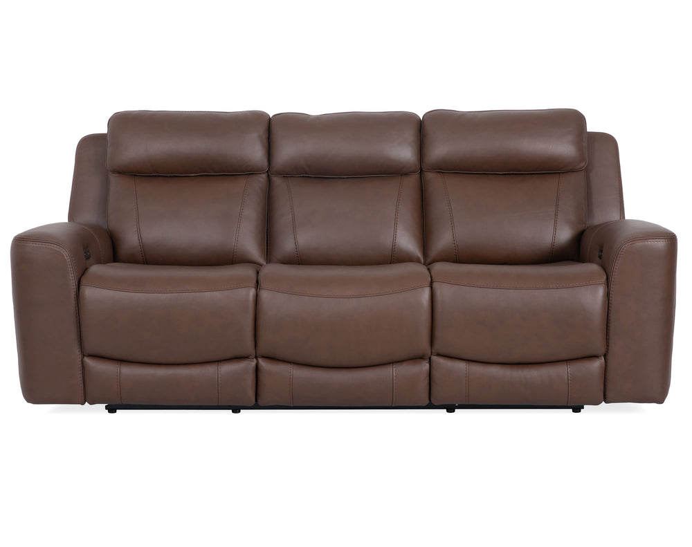 Introducing our comfortable and convenient Calgary sofa, designed with relaxation in mind. Calgary features power recline and headrest controls, allowing you to adjust your seating position easily. The over-padded headrests provide extra comfort, and the 