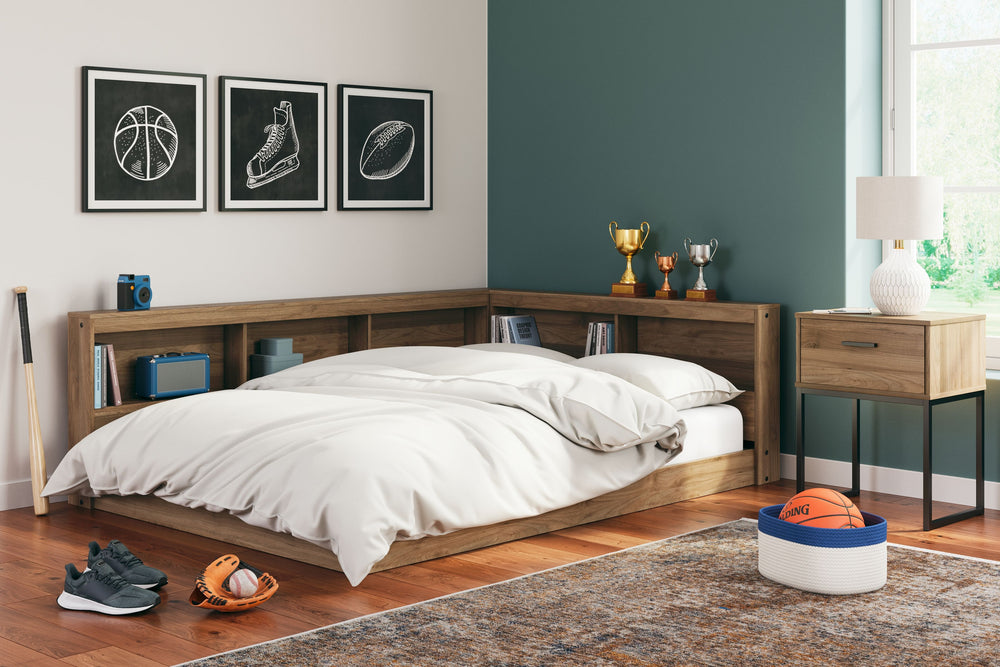 Is your bedroom in need of a refresh? And do you love mid-century modern design? Then this full bookcase storage bed is calling your name. Simple lines and an industrial-chic vibe will seal the deal. Settle into its laid-back style, and plan to stay for a