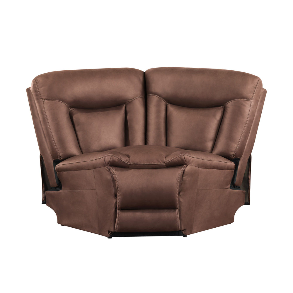 Morello - Wedge - Brown<br/><br/><b>Product Features</b><ul><li>Includes: 1 Wedge</li><li>Material: Upholstered in sumptuously soft 100% polyester fabric in a saddle brown color. The variations in color mimic the look of leather without the higher price t