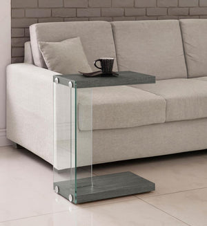  making it a versatile addition to your living space. Featuring a weathered grey engineered wood top and base