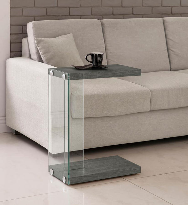  making it a versatile addition to your living space. Featuring a weathered grey engineered wood top and base