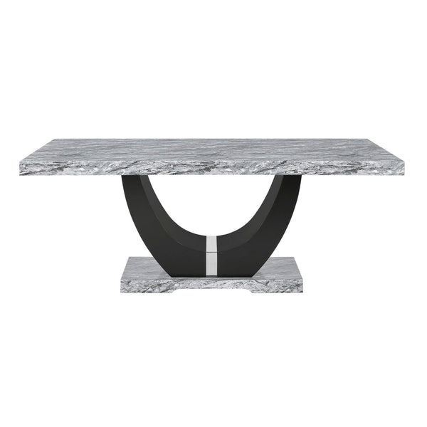  1 Pedestal Base</li><li>Quality Construction: A combination of solid and manufactured woods and durable faux marble laminates 