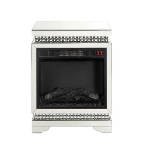 The Lotus LED Electric Fireplace will add a contemporary touch to any room in your home. With its clean lines, this brilliant rectangular accent piece showcases a distinctive style for an intriguing look. The unique piece has mirrored surfaces and is trim