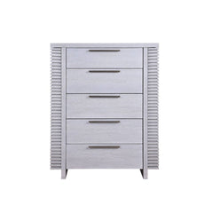 5 Drw & 2 Hidden Side Compartments â€¢ Case-Sled â€¢ Wooden Frame with Grooved Side Panels â€¢ Wooden Sled Base â€¢ Shape: Rectangular<br/><br/><b>Product Features</b><ul><li>Case: 1Pc/1Ctn</li><li>Finish: White Oak</li><li>Style: Coastal</li><li>Material