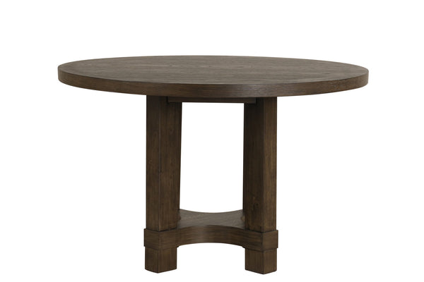 The Cityscape Round Wood Dining Table offers both durability and style, making it a versatile addition to any dining space. Crafted from a blend of resilient Rubberwood solids, manufactured woods, and real Oak veneers, this table highlights the timeless b