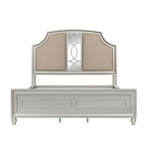  meticulously crafted for enduring strength and durability with solid Pine and high-quality manufactured wood. Its glamorous matte silver finish exudes elegance