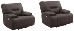 Take a seat and recline in seconds in this smooth and stylish Power Recliner. More than just beautiful, this innovative chair takes comfort to new heights with just the touch of a button. Offering effortless relaxation, it-'s sure to become your favorite 