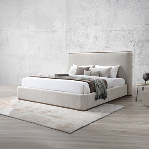 Orane - Eastern King Bed - Gray Fabric
