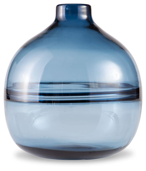 Polish off your patio dining table or office bookshelf with the unassuming-yet-impactful styling of this vase. Its navy finish provides an opaque pop of color to your contemporary decor. Subtle in design, use this vase to punctuate the end of a mantel. Or