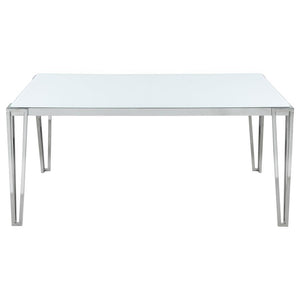  while the polished stainless steel frame delivers durability and shine. Designed with geometric