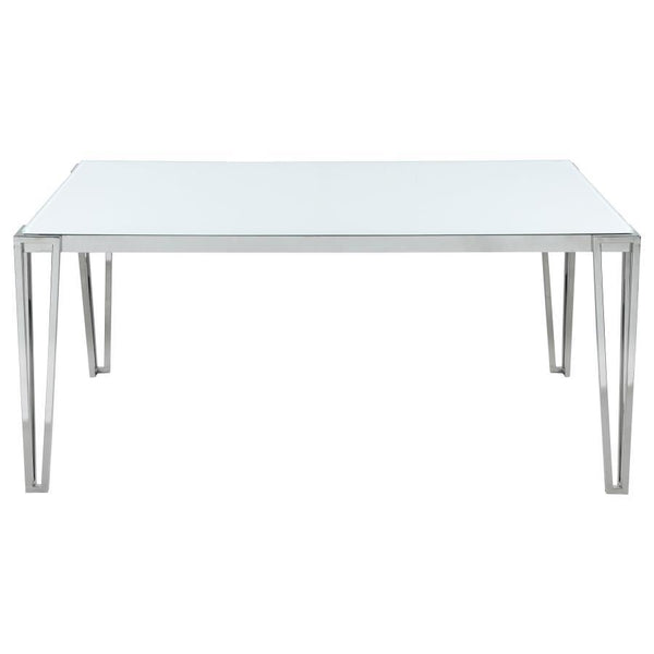  while the polished stainless steel frame delivers durability and shine. Designed with geometric