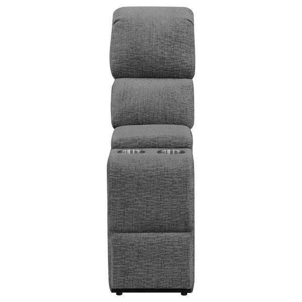 Bahrain - Upholstered Motion Loveseat - Charcoal