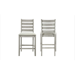 Pascal - Ladderback Counter Chair (Set of 2) - Driftwood