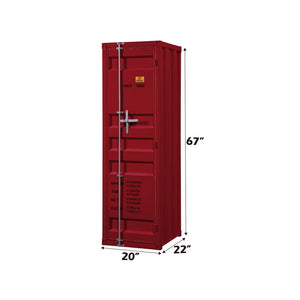  Rectangular Wardrobe Storage: 1 Metal Door (Inside: 2 Compartments w/1 Metal Shelves)