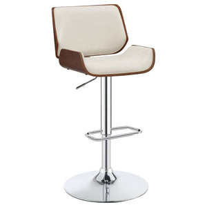 This fabulous recreational bar stool adds a comfy, creative touch to any entertainment area. It also works well in a home office or professional setting. A sleek, curved seat elegantly blends with a stylish, square back with rounded edges. Its high-shine 