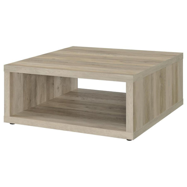Frisco - Square Engineered Wood Coffee Table - Distressed Pine