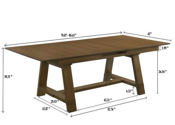 Everly - Dining Table Top (1 X 16##Leaf) - Brown