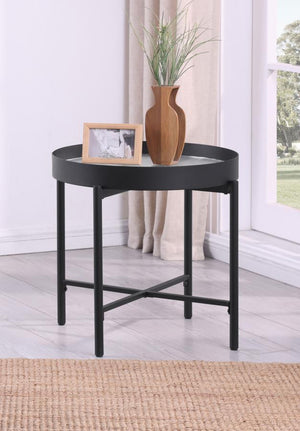  it effortlessly transforms into an occasional table or utility table. Whether placed besi
