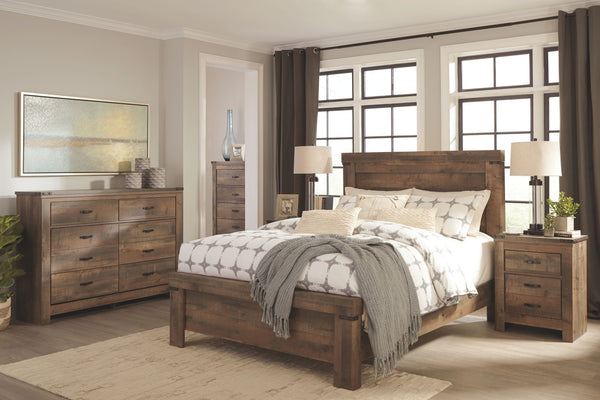 Trinell - Brown - 7 Pc. - Dresser, Chest, Queen Panel Bed, 2 Nightstands