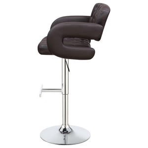 Brandi - Adjustable Bar Stool - Chrome And Brown
