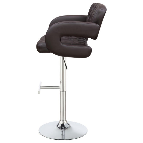 Brandi - Adjustable Bar Stool - Chrome And Brown