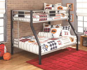 Dinsmore - Black / Gray - Twin/Full Bunk Bed w/Ladder