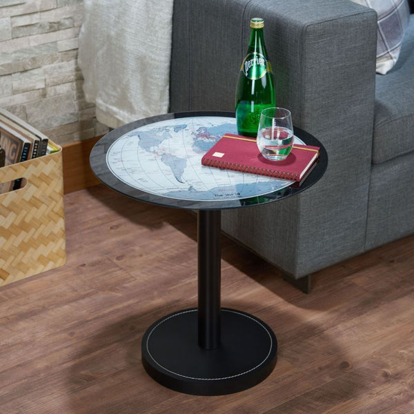  so no worries about coasters. The top sets on a healthy scaled post and thick round base. Brush up on your geography and ge