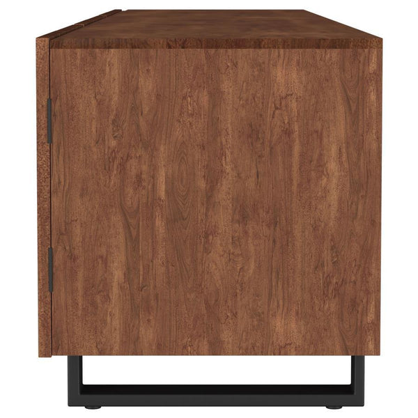 Trask - Wood TV Stand Media Console - Mango Brown