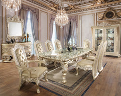 Vatican - Arm Chair (1Pc/1Ctn) - Beige - 28-"<br/><br/><b>Product Features</b><ul><li>Fixed Table Top</li><li>Leg Table</li><li>Sculpture Floral & Upholstery Chair</li><li>Button Tufted</li><li>Curio w/4 Tier Shelf</li><li>Case: 1Pc/1Ctn</li><li>Finish: P