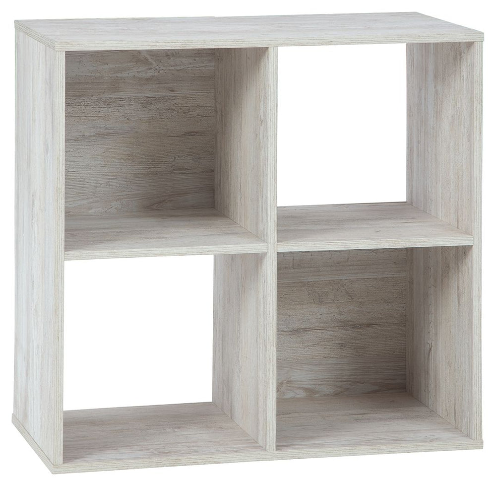 If itâ€™s coastal chic or cottage quaint style you long for, the Paxberry whitewashed four-cube organizer invites you to go to town. Its distinctive weatherworn finish conveys an easy-breezy sensibility, perfect for a restful bedroom retreat. Open and clo
