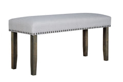 Introducing the Julius Bench, a durable and versatile addition to your dining set or entryway. Crafted from solid rubberwood and ash veneers, this bench promises strength and stability. The multi-step walnut brown finish enhances the natural wood grain, a