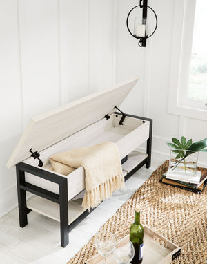 Rhyson - White - Storage Bench