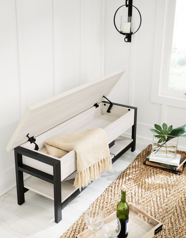Rhyson - White - Storage Bench