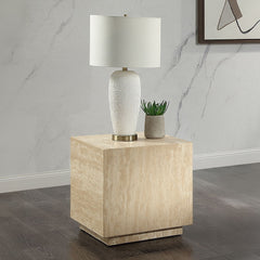 The natural wood grain finish exudes warmth and sophistication, while the clean lines and minimalist design offer a modern aesthetic. Perfect for both functional use and decorative display, this Deon table set seamlessly blends with various interior style