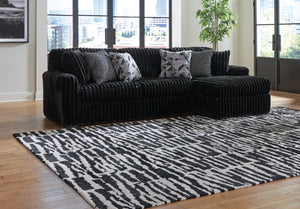 Midnight-Madness - Onyx - 2-Piece Sectional Sofa With Raf Corner Chaise