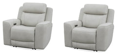 Introducing our comfortable and convenient Calgary recliner, designed with relaxation in mind. Calgary features power recline and headrest controls, allowing you to adjust your seating position easily. The over-padded headrests provide extra comfort, and 