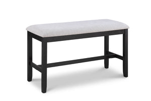 Delfin - 6 Piece Dining Room Set - Gray / Black