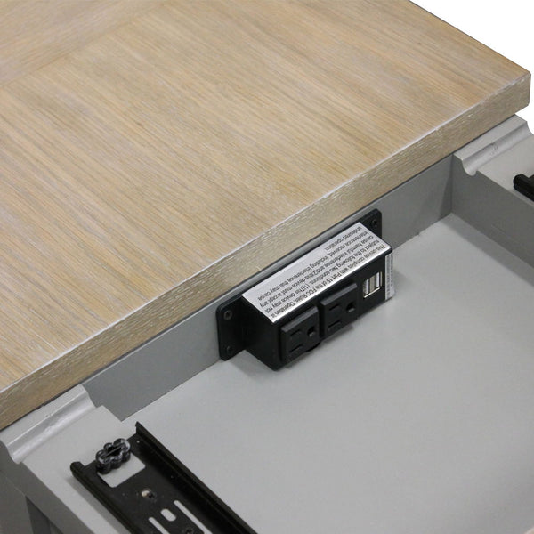 Americana Modern - Cocktail Table With 2 Chairside Tables - Dove