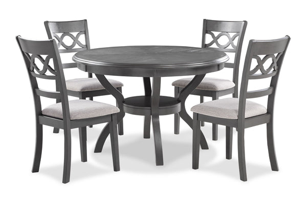 Cori - 5 Piece Round Dining Set - Gray