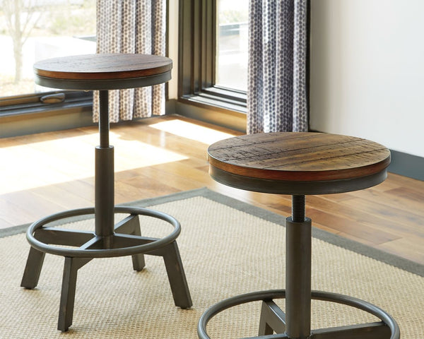 Torjin - Dark Brown - Swivel Stool (Set of 2)