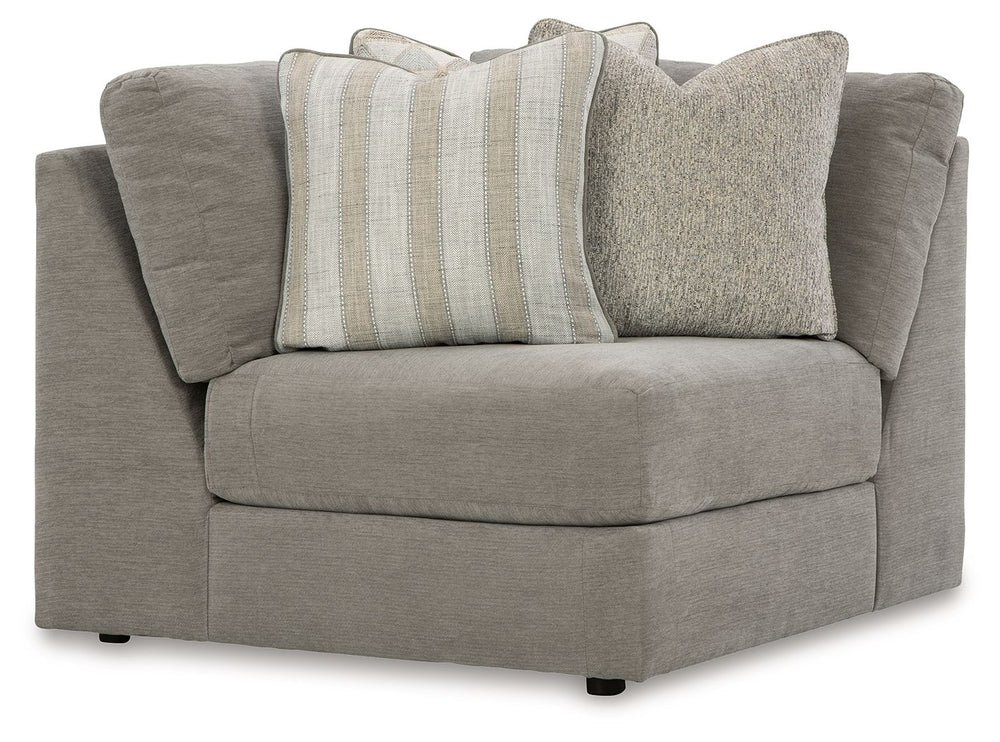This wedge is made with polyester chenille and polyester upholstery. Fully finished on all sides, it pairs with other items in the series to make a modular sectional.<br><br><b>Additional Dimensions</b><br><ul><li>Seat depth: 28-"</li><li>Seat height: 21-