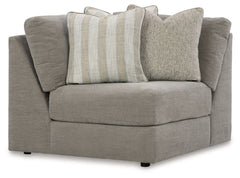 This wedge is made with polyester chenille and polyester upholstery. Fully finished on all sides, it pairs with other items in the series to make a modular sectional.<br><br><b>Additional Dimensions</b><br><ul><li>Seat depth: 28-"</li><li>Seat height: 21-