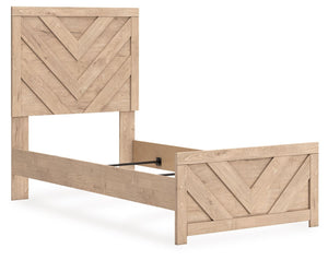 Sanginlane - Tan - Twin Panel Bed